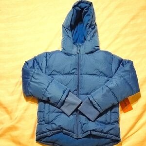 Thereabouts Boys Strong Blue Puffer Hooded Jacket, Size: 8, NWT